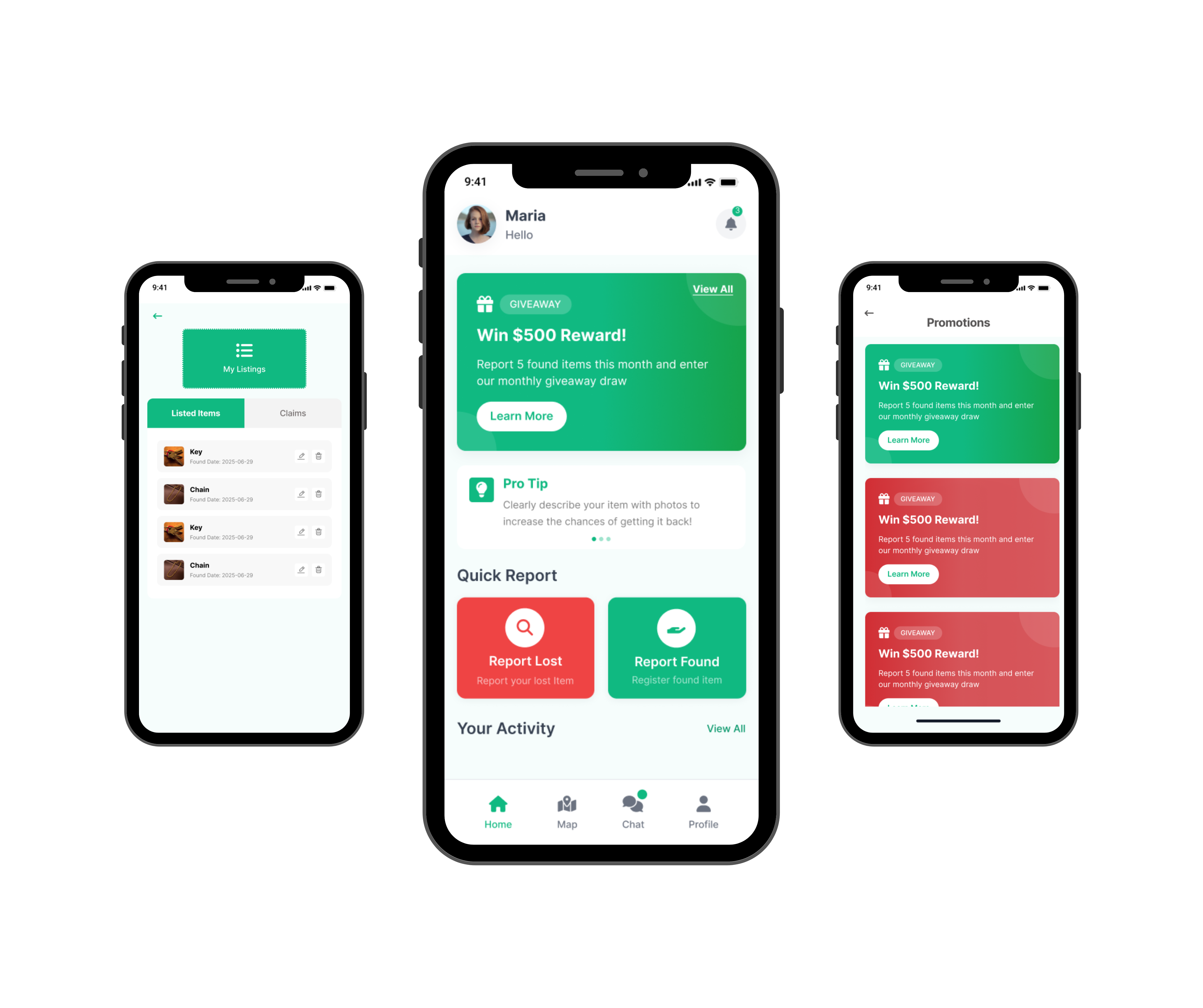 Amanat app interface shown on smartphones
